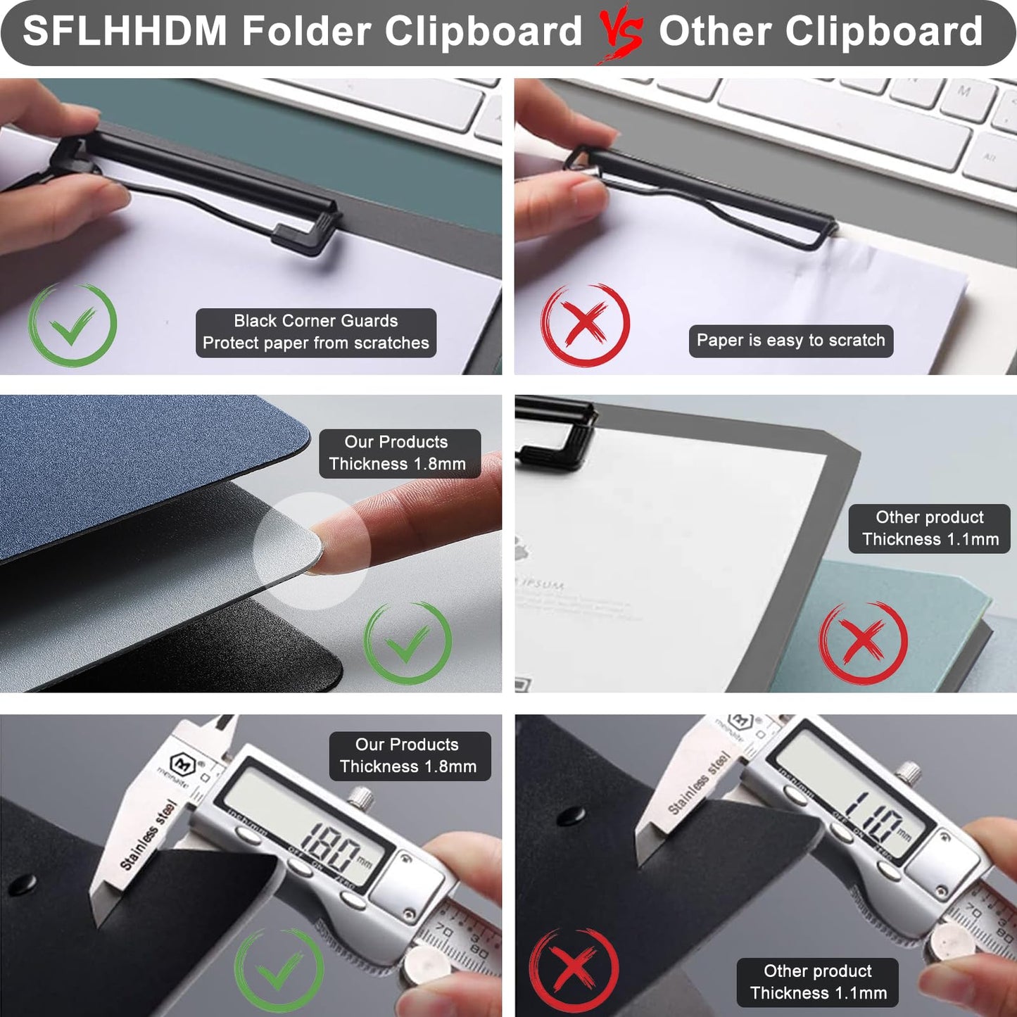 1 PCS A4 Clipboards Foldable,Folding Clipboard,360°Cover Folder Clipboard,Plastic Clipboards with Double Low Profile Clip,A4 Size File Folder Storag Clip Board for A3 A4 Paper Clip Boards-Silver