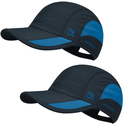GADIEMKENSD Outdoor Running Hat Men's Cooling UPF50+ Womens Baseball Cap Sport Mesh Sun Hat Trucker Dad Hats Quick Dry Breathable Unstructured for Summer Camping Fishing Hiking Improved Navy L