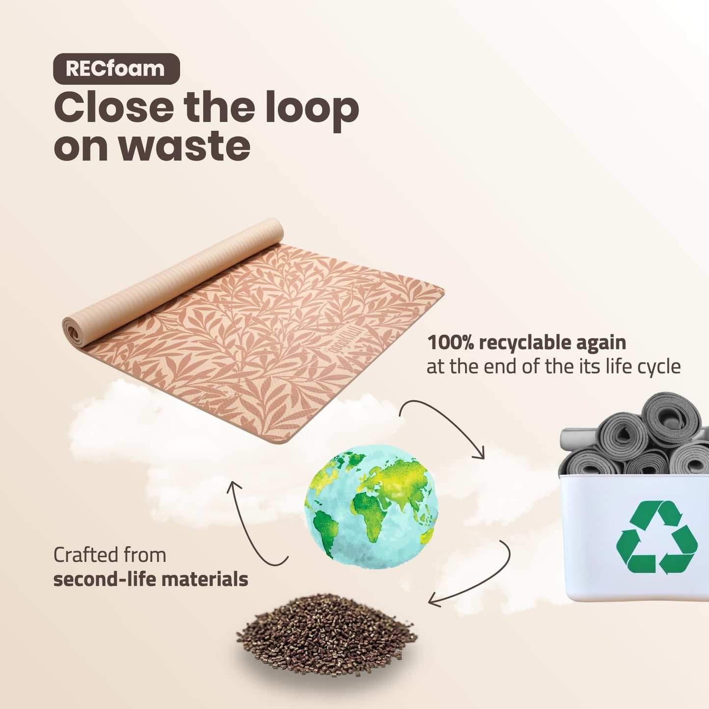 Large Yoga Mat (6'x4') – 1/4" & 1/2" Thick Exercise Mats for Home Workout, Extra Wide Workout Mats for Home Gym, Yoga, Pilates, Stretching, Floor & More