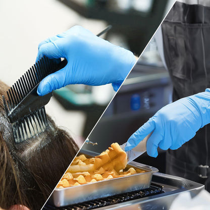 Schneider Nitrile Exam Gloves - L, 100-ct Box,Blue Disposable Gloves, Latex Free, Powder Free, Medical Glove for Cooking, Cleaning, Examination