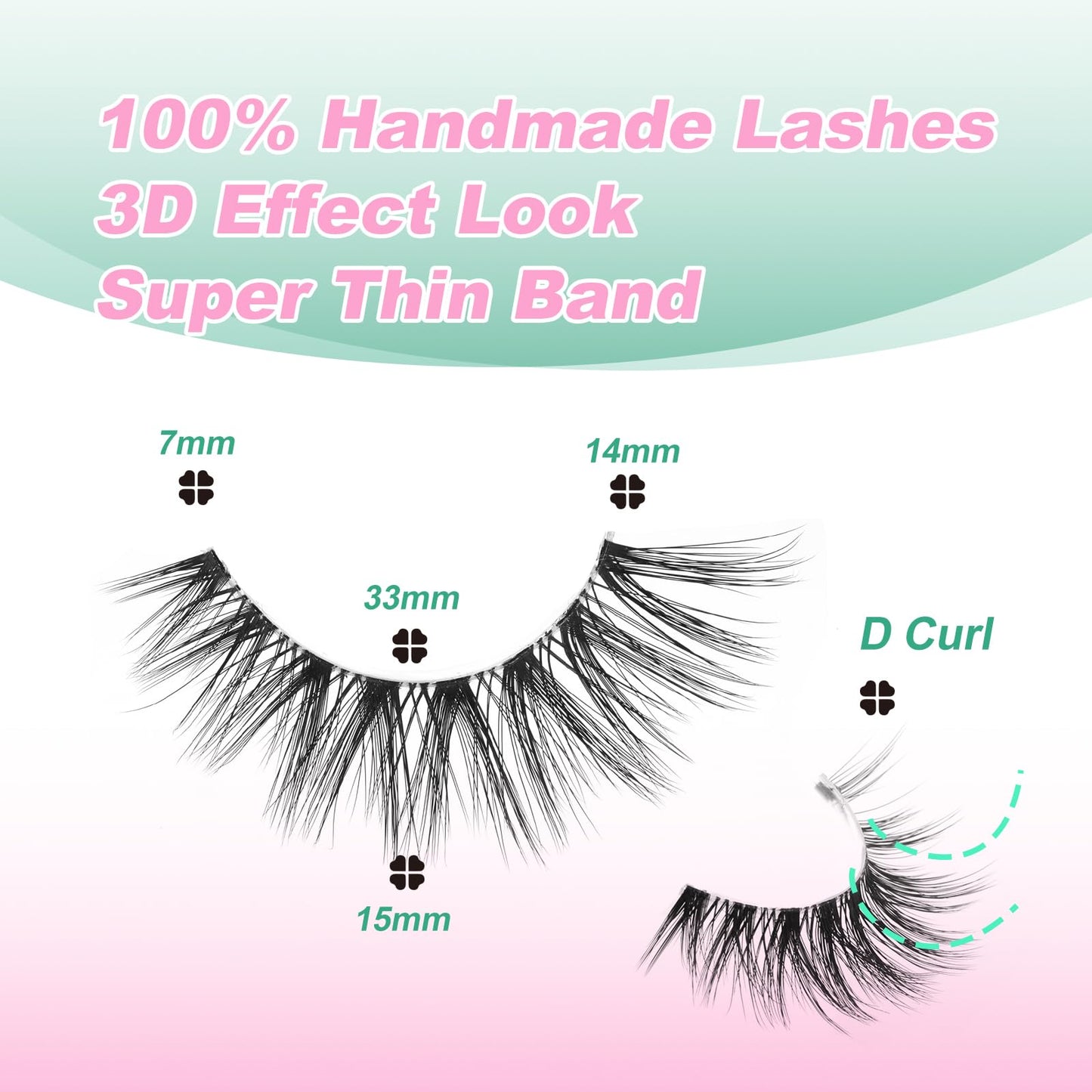 False Eyelashes Fluffy Look Strip Lashes Mink Wispy Fake Lashes Charming Fake Eyelashes By GEMERRY, 10 Pairs