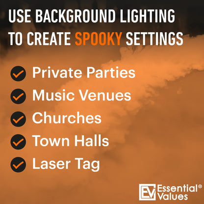 ESSENTIAL VALUES Smoke Fog Machine Liquid, Party Fog Juice - High Density - 128 Fl Oz/1 Gal - Produces Lasting High Density Haze for Water Based Foggers, Perfect for 400W-1500W Machines, Made in USA