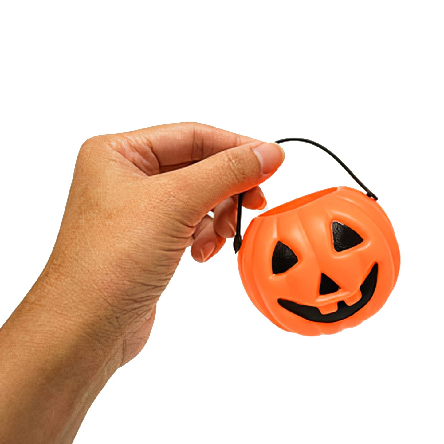 4E's Novelty 24 Pack Mini Pumpkin Trick or Treat Buckets Bulk Halloween Candy Holders Container for Kids, Halloween Goodie Bags Fillers Party Favor Toys