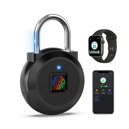 Eseesmart Fingerprint Padlock, Locker Bluetooth, Mobile APP, Smart Padlock with Keyless Biometric, Water Resistant, Suitable for Gym, School, Luggage Bags, Locker and Storage