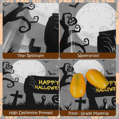 Halloween Tablecloth,2 Pack Disposable Plastic Tablecloth 54"x108" Halloween Decorations,Gray Table Cloth for Birthday Decors,Moon Plastic Table Cover,Party Supplies for Indoor or Outside,Home,Dinner