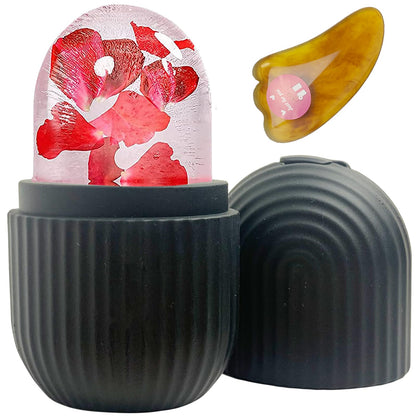 KEEPAQ Ice Roller Face, Ice Roller Face Eye Massager, Ice Face Roller Silicone Reusable, Facial Ice Face Roller for Pore Reducing, Wrinkles Whitening, Skin Care