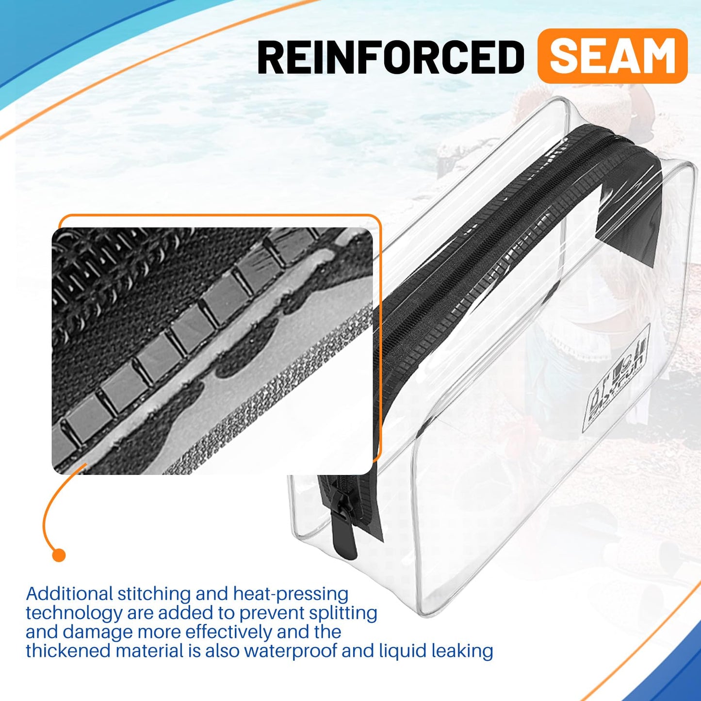 EASYFUN Toiletry Bag 2pcs TSA Approved Travel Clear Toiletry Bag for Men and Women Travel Accessories Quart Size Toiletries Cosmetic Pouch Makeup Bags