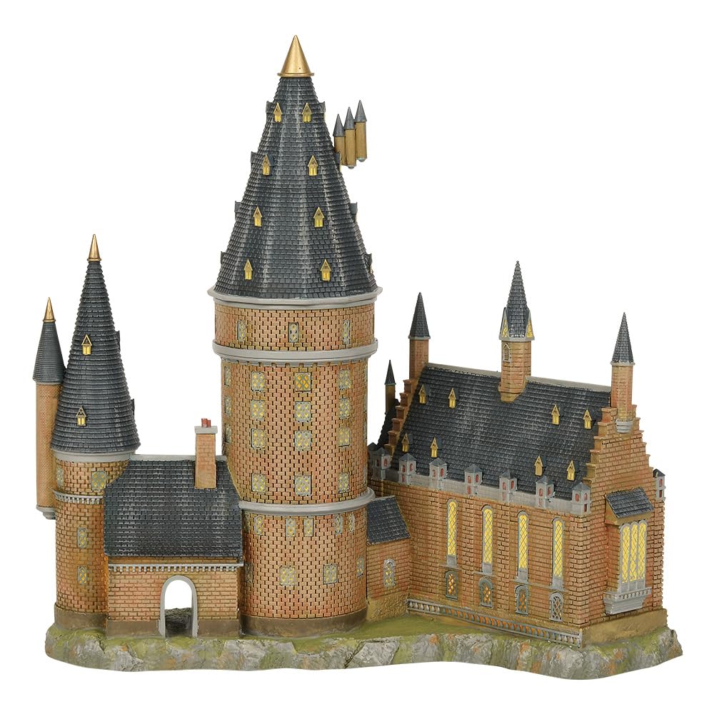 Department56 Harry Potter Village Hogwarts Hall and Tower Lit Building, 13.07", Multicolor