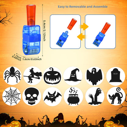 36pcs Halloween LED Finger Lights, Halloween Party Favors for Kids LED Light Up Toys Classroom Rewards Gifts, Halloween Treats Goody Bag Filler