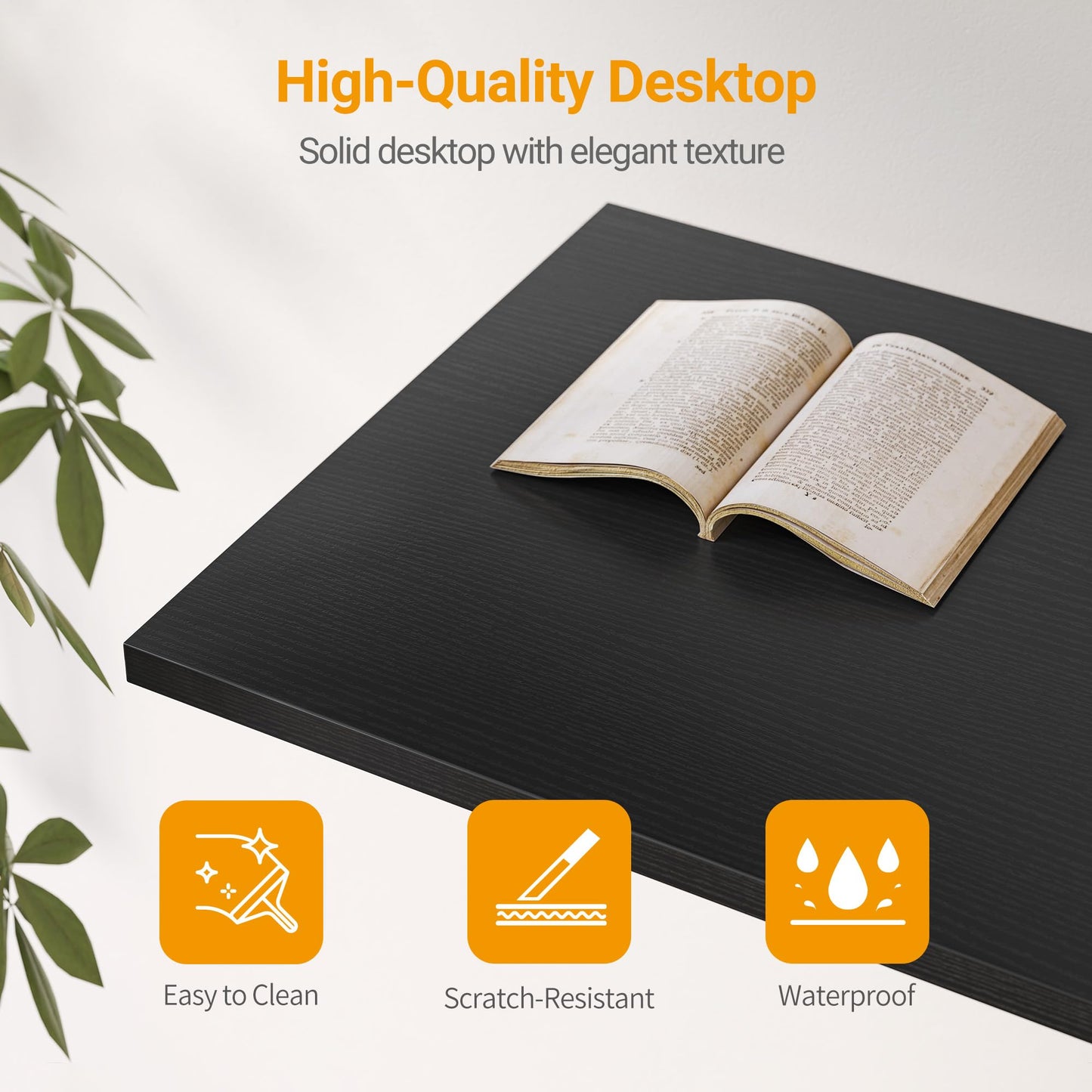 CubiCubi L Shaped Desk, 59.1 Inch Reversible Corner Desk with Storage Shelves, Home Office Desk for Writing Gaming Study, Black