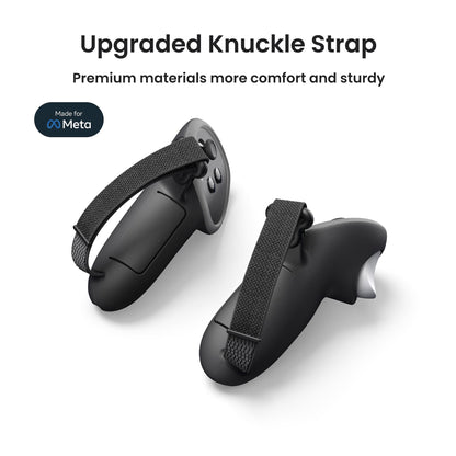 KIWI design Upgraded Controller Grips Protector Compatible with Oculus/Meta Quest 3/3S, Non-Slip Handle Cover with Battery Opening, Accessories Made for Meta
