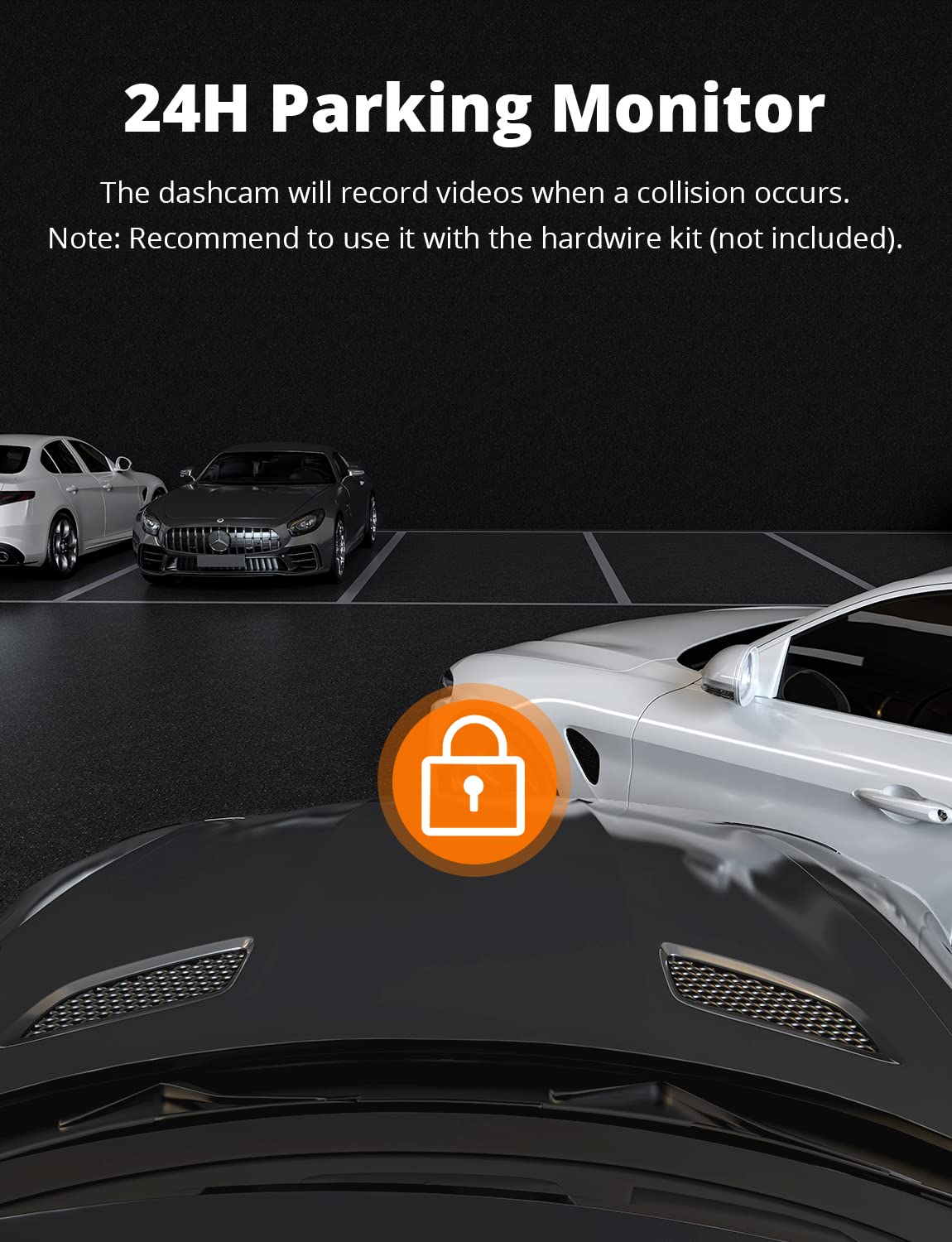 Kingslim D4 Dual Dash Cam with Built-in WiFi GPS, Front 4K/2.5K Rear 1080P for Cars , 3" IPS Touchscreen 170° FOV Dashboard Camera with Sony Starvis Sensor, Support 256GB Max