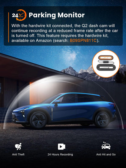 galphi 4K Dash Cam Front, Built-in 5G WiFi, 64GB Card Included, Dash Camera for Cars, Mini Dashcam with Super Night Vision, Loop Recording, G-Sensor, 24 Hours Parking Monitor, Support 256GB Max