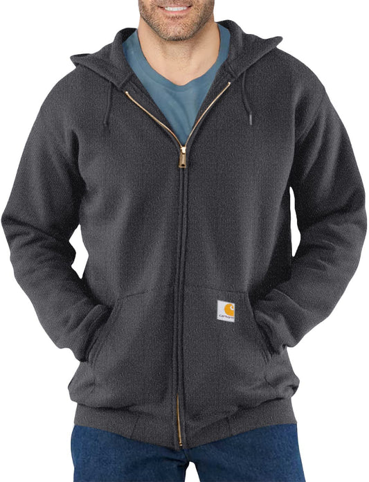 Carhartt mens Loose Fit Midweight Full-zip Sweatshirt fashion hoodies, Carbon Heather, XX-Large US