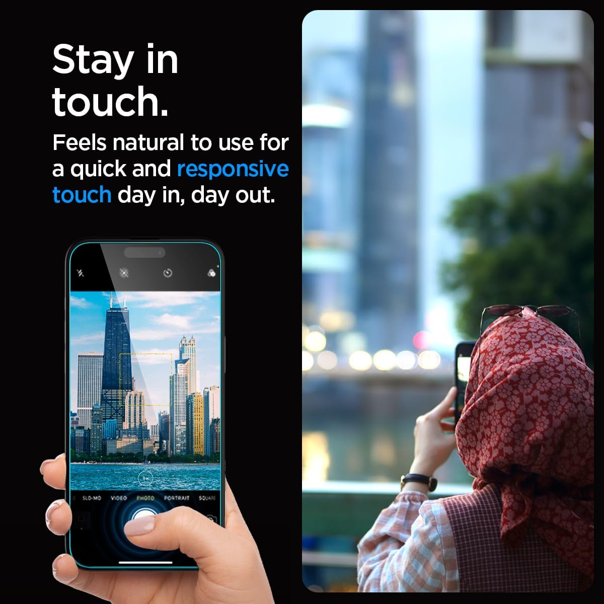 Spigen Tempered Glass Screen Protector [GlasTR EZ FIT] designed for iPhone 15 Pro [Case Friendly] - 2 Pack