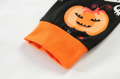 DDSOL Pajamas For Boys Girls Pumpkin Ghost Boo Cotton Long Sleeve Pjs Sleepwear Toddler Kids Halloween Clothes Set Outfit Size 6 Years