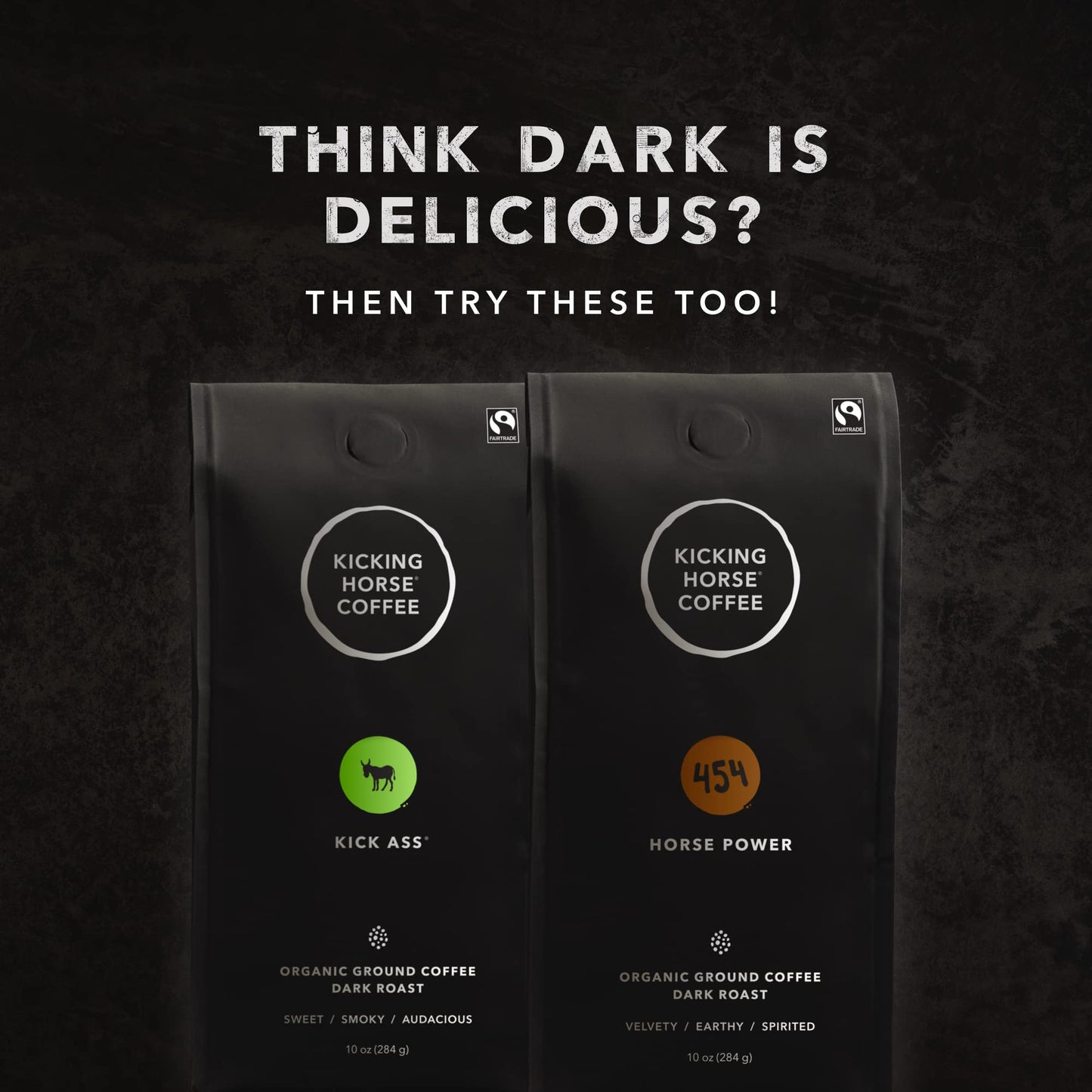 Kicking Horse Coffee, Grizzly Claw, Dark Roast, Ground, 10 oz - Certified Organic, Fairtrade, Kosher Coffee