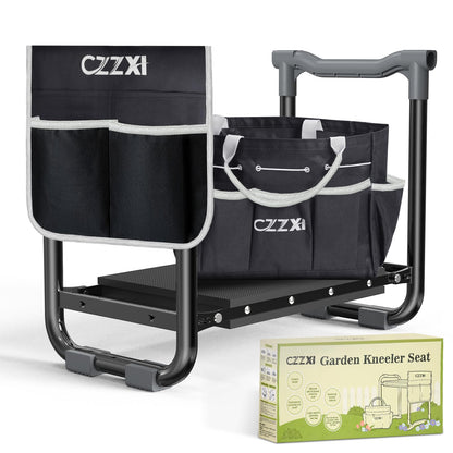 CZZXI Garden Kneeler and Seat, Wider and Thicker Kneeling Pad Heavy Duty Gardening Stool with Gardening Tool Pouch and Bag, Garden Bench/Chair Gifts for Women, Seniors