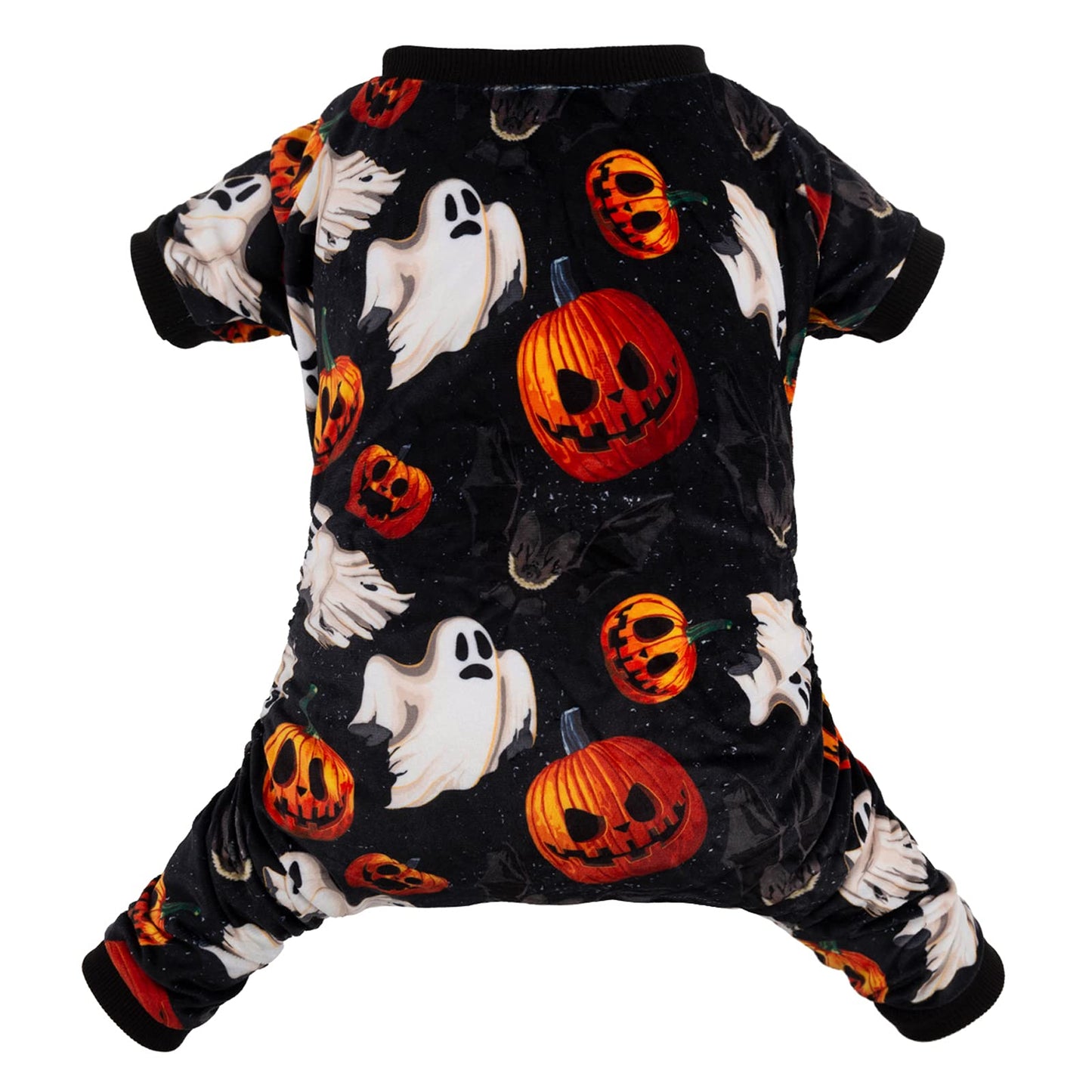CuteBone Halloween Dog Pajamas Pet Clothes Cat Apparel Shirt Winter Holiday Cute Pjs Bodysuit for Doggie Onesies P166XS