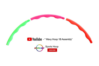 Exercise Hula Hoop: Wavy Hoop 1B - 1.0 lb Small, for Children use. Four neon Colors.