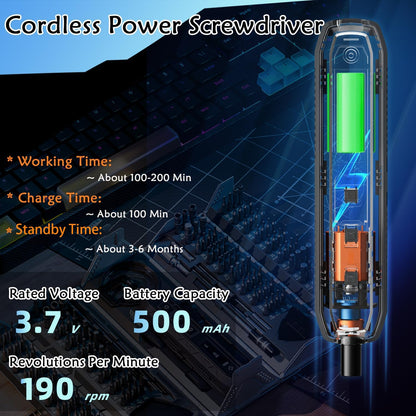 CybJoy 180 in 1 Electric Screwdriver Set,3 Torque Modes with 160 Magnetic Precision Bits,Cordless Phone Repair Tool Kit for Phone Computer Camera Watch Laptop