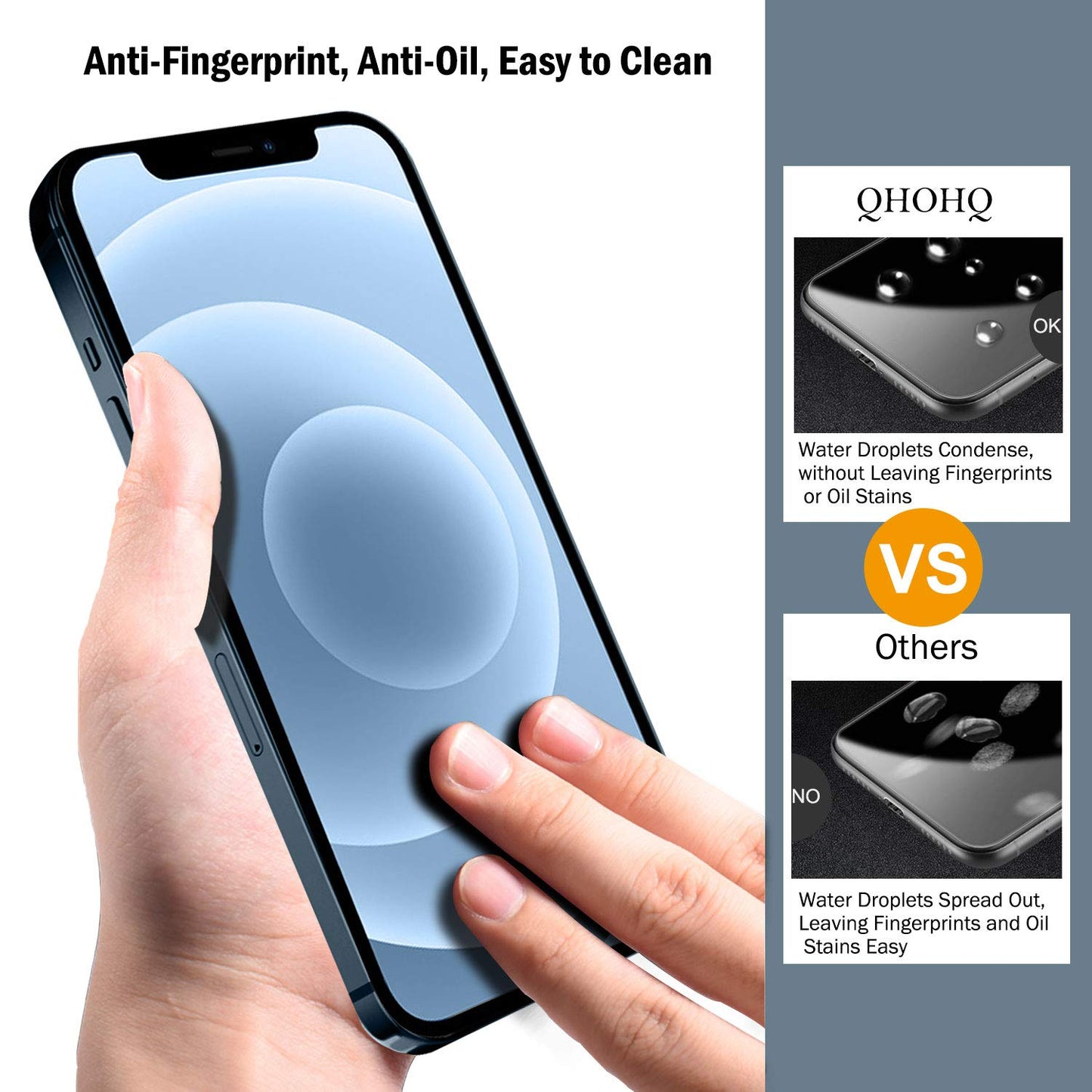 QHOHQ for iPhone 16 Pro Screen Protector with Camera Lens Protector, [Military Grade Shatterproof], Top 9H+ Tempered Glass, Full Edge Coverage, Ultra Durable, with Easy Installation Tool [3+3 Pack]