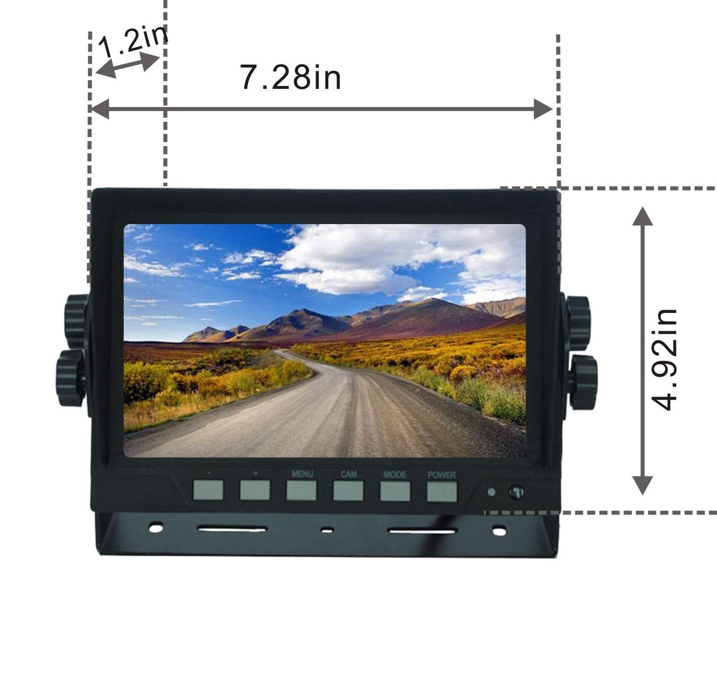 7" 1080P AHD Wired Reverse Rear View Backup Camera System,Guide line,IP69K No Water Leakage Camera, Night Vision, Vibration-Proof 10G for Tractor/Truck/Excavator/Caravan/Skid Steer/Heavy Equipment
