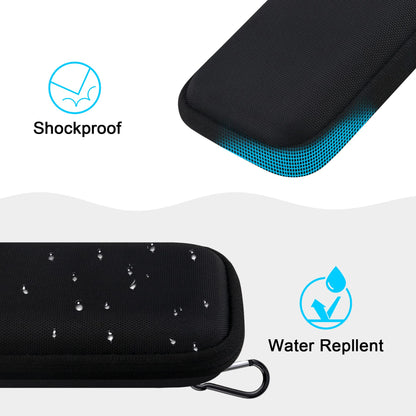 Lacdo Hard Carrying Case for SanDisk Extreme Pro/SanDisk Extreme Portable External SSD 500GB 1TB 2TB 4TB 8TB USB-C Solid State Drive EVA Shockproof Water Repellent Protective Storage Travel Bag, Black