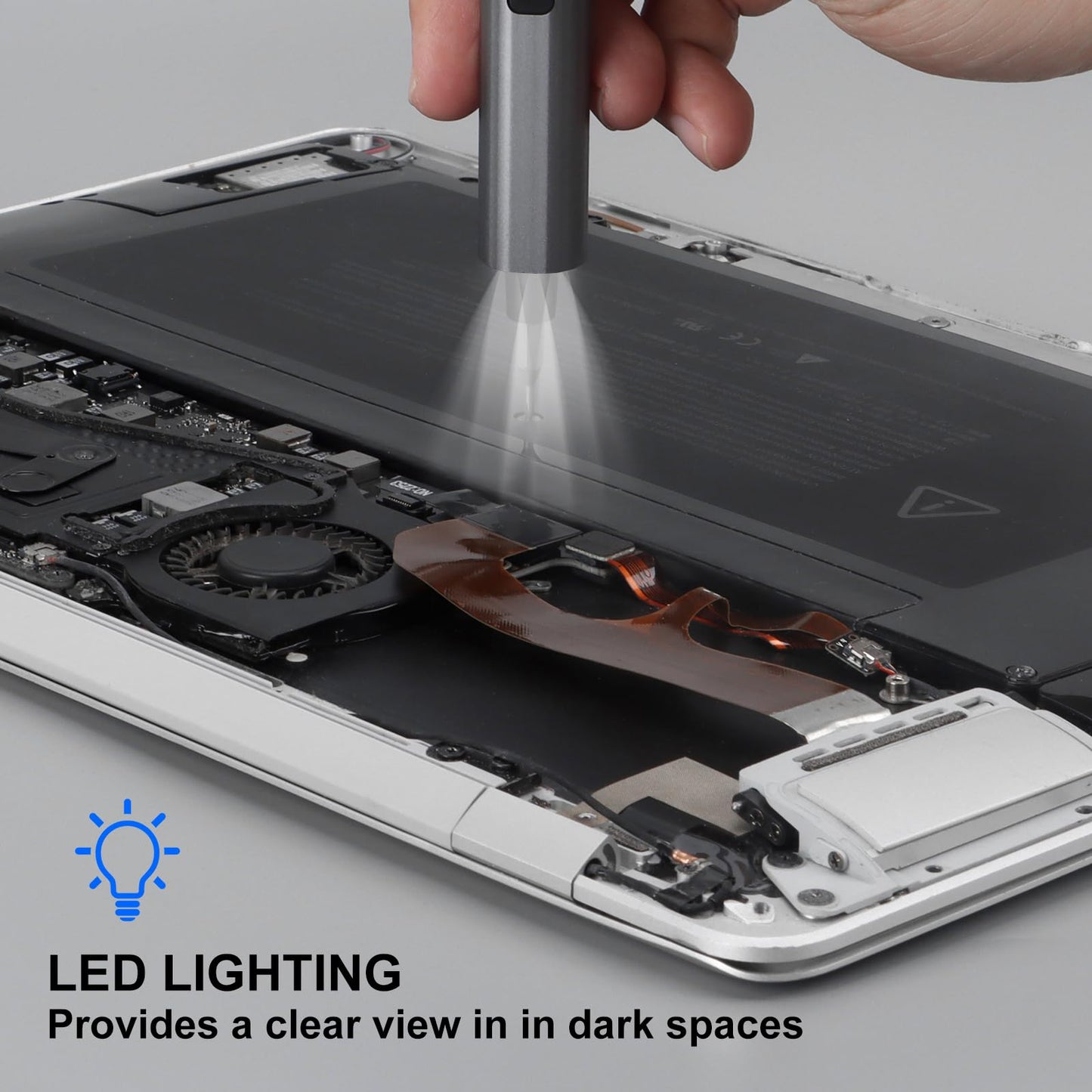 SHARDEN Mini Electric Screwdriver, 29 in 1 Small Electric Screw Driver Kit with 24 Magnetic Bits, Precision Cordless Repair Tool for Phone, Camera, Laptop, Watch