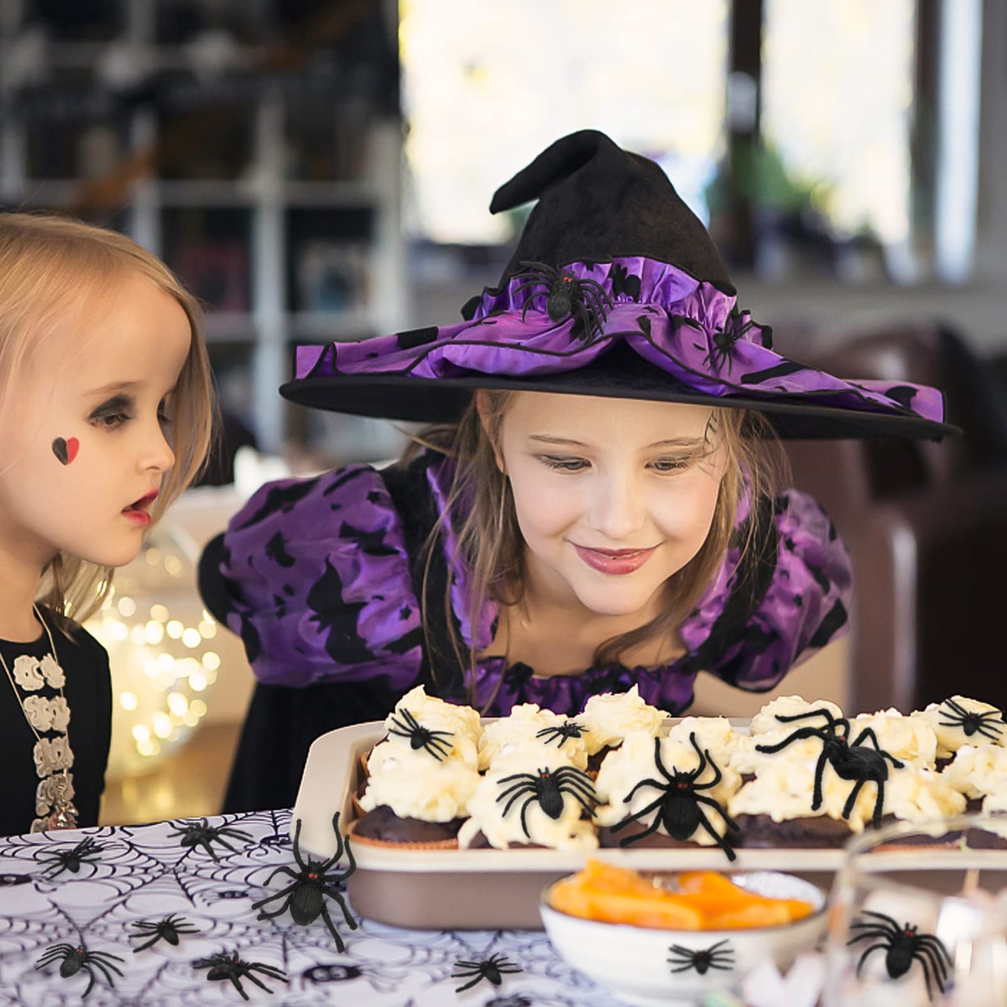 kockuu 46pcs Realistic Plastic Spider Toys Fake Spider Prank Prop Joke Spiders and Spider Rings for Halloween Party Decorations Gift Party Favors Trick Toys Kids Toddlers April Fool's Day Prank Gifts