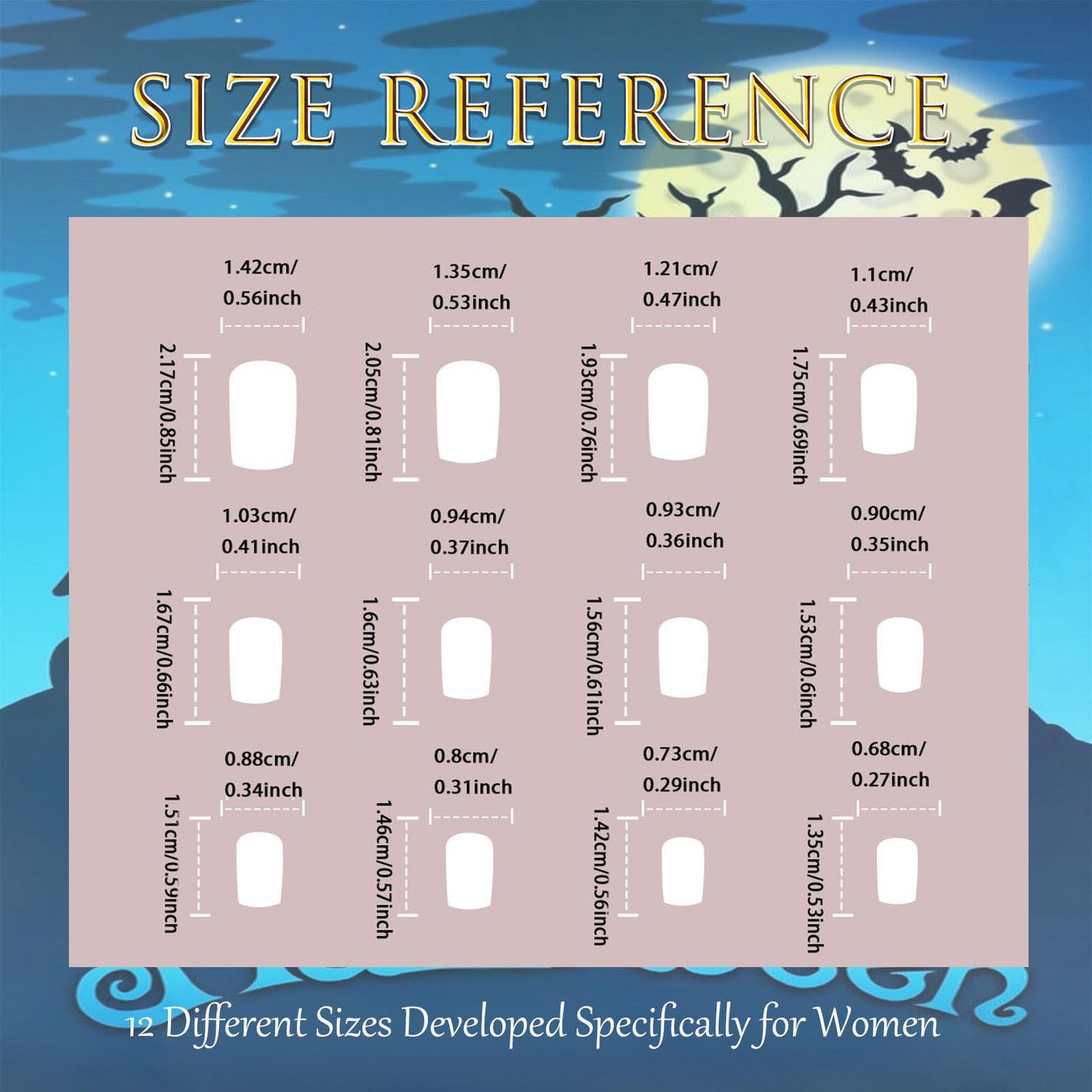 Halloween Press on Nails Medium Square Fake Nails Matte Glue on nails Nude False Nails with Cute Mummy Spiders Webs Design Halloween Nails Black Full Cover Stick on Nails for Women Girls 24 Pcs