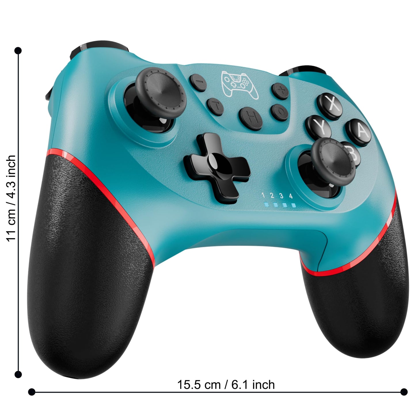 Diswoe Switch Pro Controller, Wireless Switch Controller for Switch 2/Lite/OLED, Bluetooth Gaming Controller with Hall Effect Joystick, Controller for PC/Android Phone with Gyro Sensor Turbo Vibration
