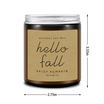 Fall Decorations for Home - Fall Candles, Gifts for Women, Natural Soy Wax Pumpkin Spice Scented Candles