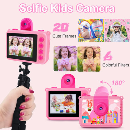 GKTZ Kids Camera - Waterproof Underwater Camera for Kids, Christmas Birthday Gifts for Girls Age 3-12, 1080P HD Children Digital Action Camera, Pool Toys for Kids Age 4-12