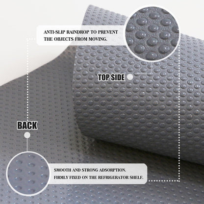 Daixers 10Pcs Refrigerator Liners, Washable Fridge Liner Shelf Mats Refrigerator Pads for Cupboard Cabinet Drawer Home Kitchen Accessories Organization (Grey)
