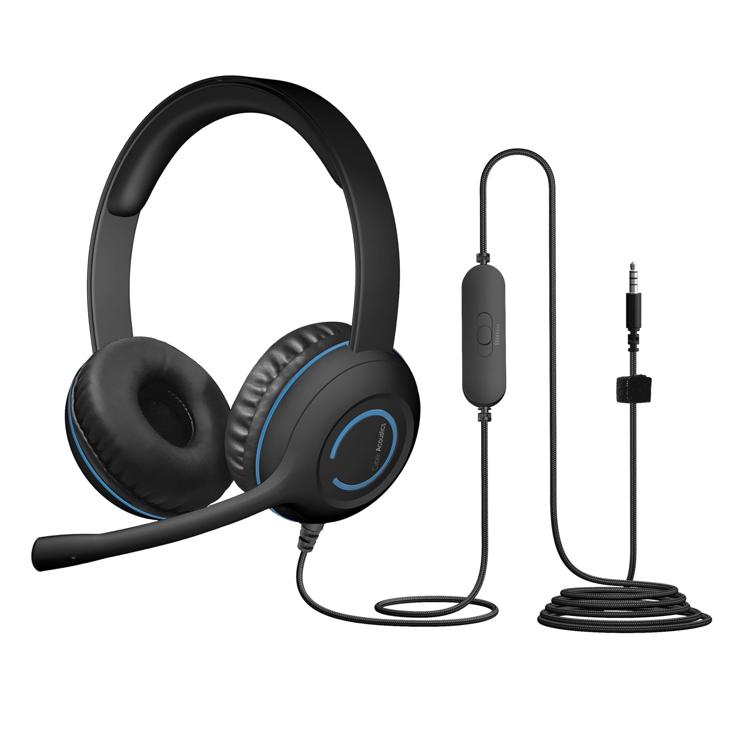 Cyber Acoustics 3.5mm Stereo Headset (AC-5002) with Noise Canceling Microphone for PCs, Tablets, and Cell Phones in The Classroom or Home