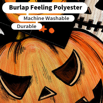 CROWNED BEAUTY Halloween Garden Flag 12x18 Inch Double Sided Jack O Lantern Decoration for Outside CF1884-12