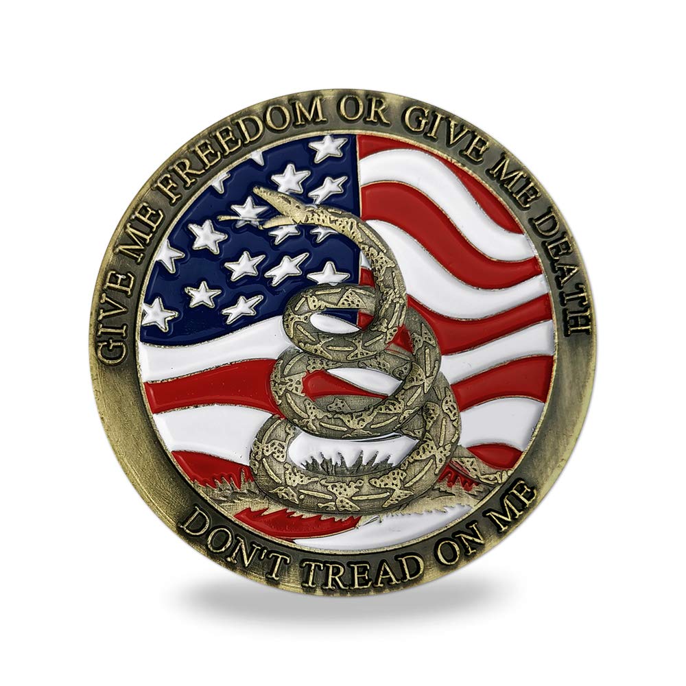 Don't Tread on Me Challenge Coin US Liberty Bell Military Coin