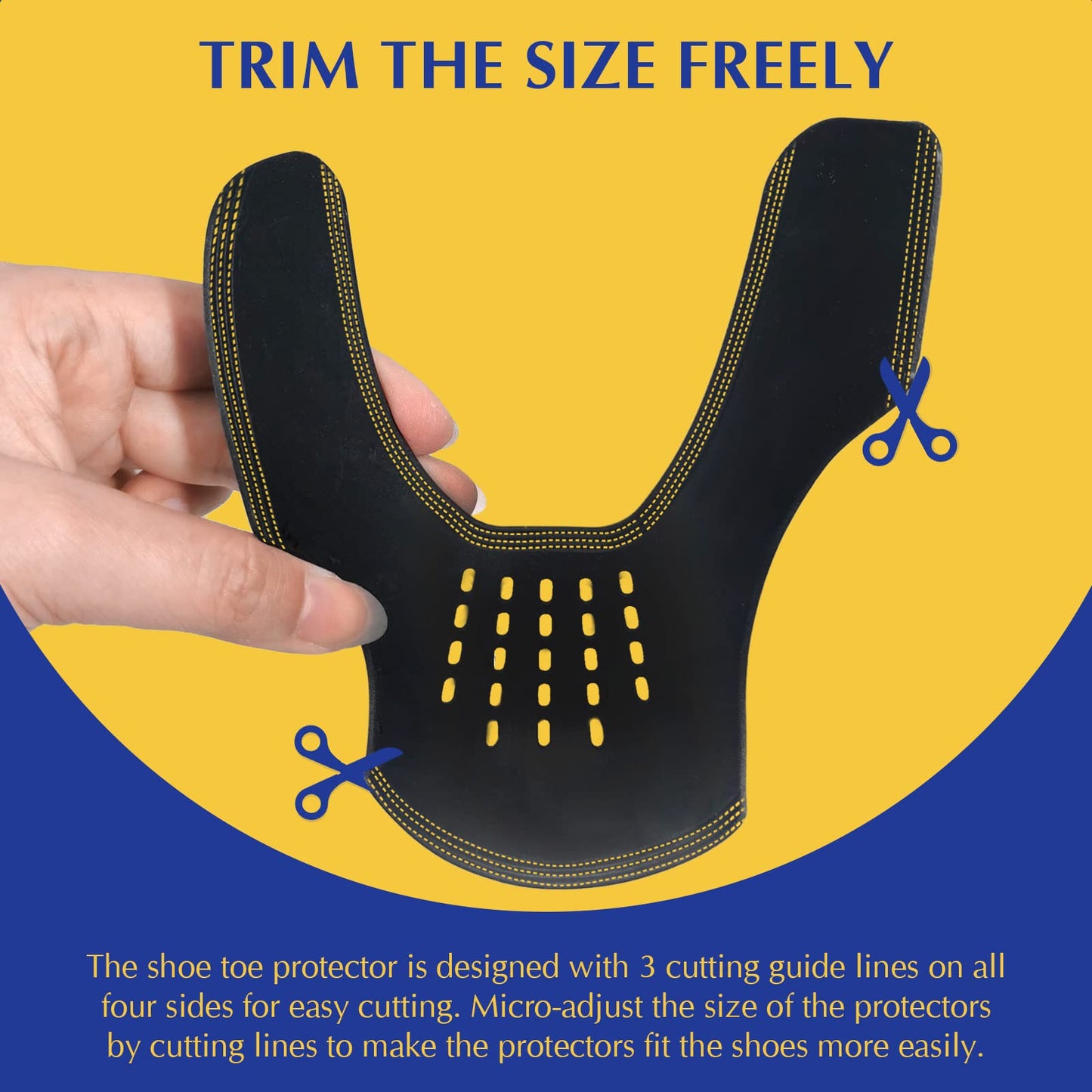 Crease Protector Shoe Guard for Sneakers: Jordans/Air Force 1/ Dunks, 6 Pairs Anti Crease Shoe Protector, Men Women Kids Size 3-6, Black+White