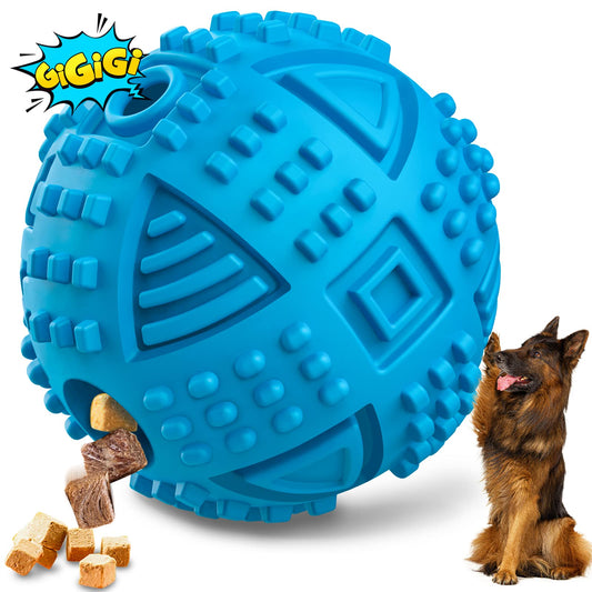 LEGEND SANDY Dog Balls Treat Dispensing Dog Toys for Aggressive Chewers Large Breed, Nearly Indestructible Squeaky Puppy Chew Toys for LargeBreeds, Natural Rubber Doggie Puzzle Toys, Pet Treat Ball