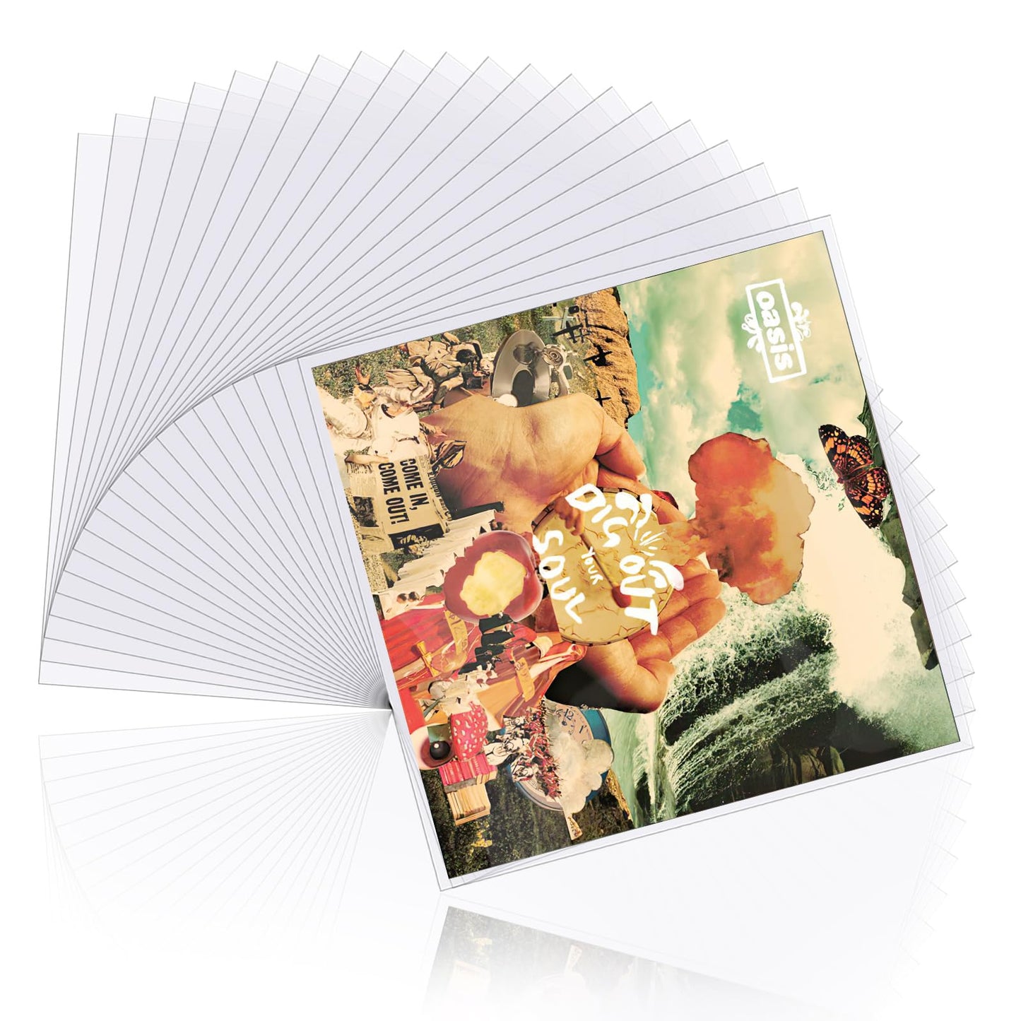 20 Clear Vinyl Record Sleeves, 12" LP Outer Record Sleeves, 12.75" x 12.75", 3.2 Mil Protective Album Covers for Single & Double Vinyl Records