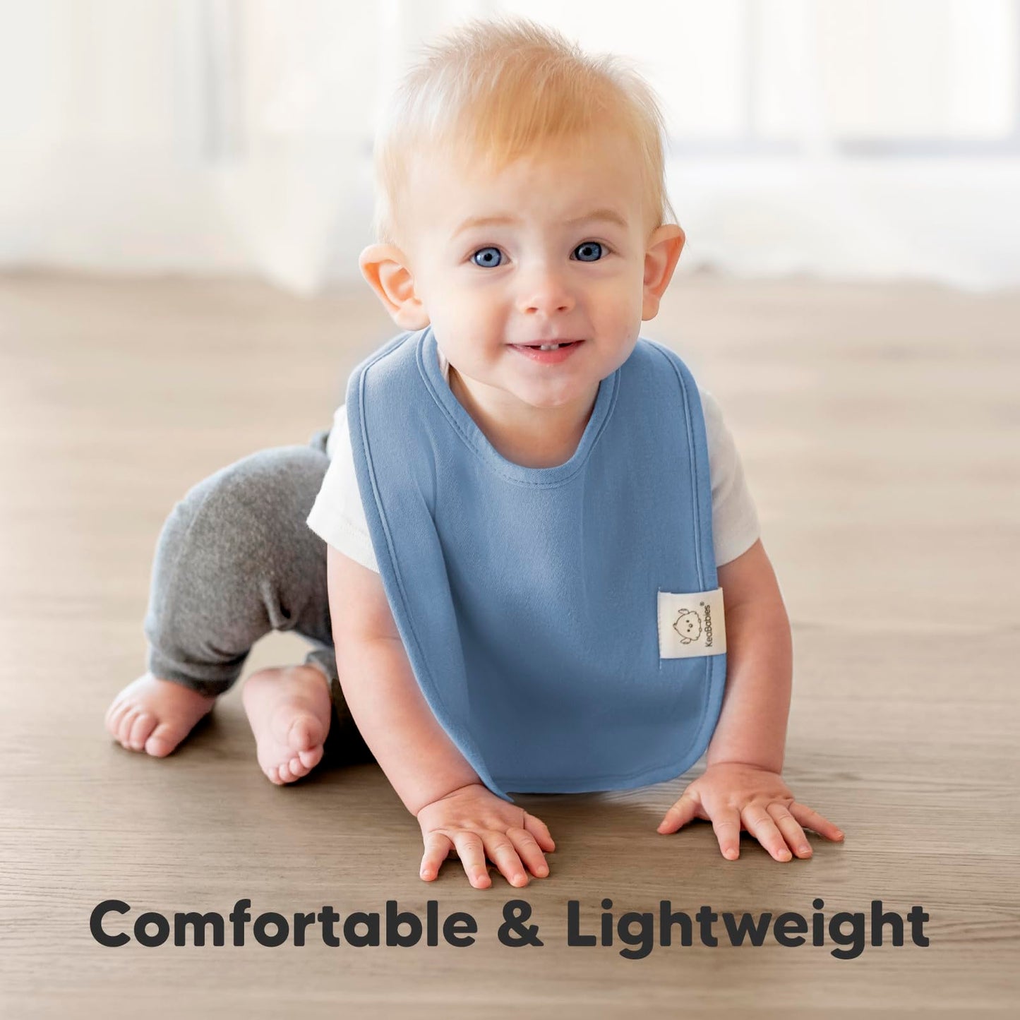 KeaBabies 8-Pack Organic Baby Bibs for Boys, Girls - Super Absorbent Cotton Drool Bibs for Baby Girl & Boy, Teething Toddler, Drooling Newborn, Ultra Soft & Machine Washable (Cruise)