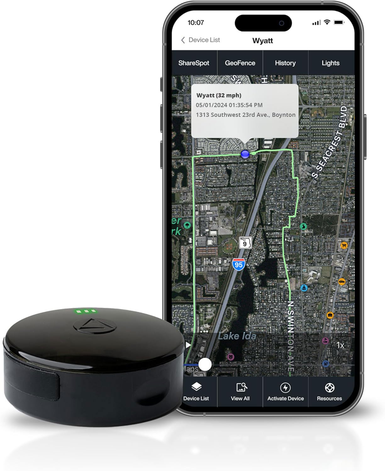 LandAirSea 54 GPS Tracker (Premium Edition) - Long Battery, Magnetic, & Waterproof. Global GPS Tracker for Vehicles. Made in The USA from Domestic & Imported Parts. Subscription is Required.