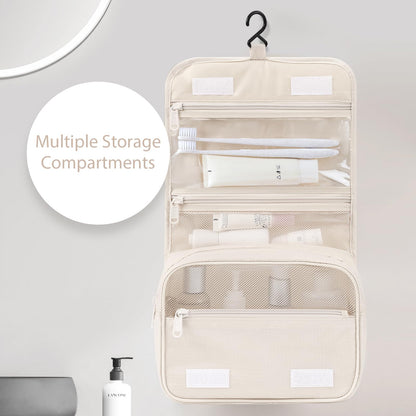 DIMJ Packing Cubes for Travel - Organizer Bags Set for Carry on Suitcase Lightweight Travel Cubes for luggage with Large Toiletries Bag (Cream)