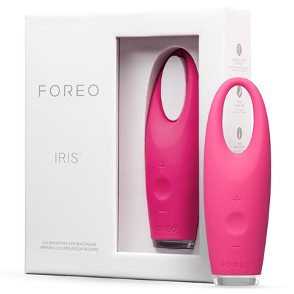 FOREO IRIS Eye Massager Dark Circle Remover & Eyebag Remover Eye Depuffer Anti Aging Increases Absorption of Eye Mask Essences| Waterproof 2-year Warranty Magenta