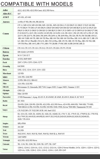 3 Pack Compatible Calculator Ribbon Replacement for Casio hr-100tm Ink IR-40T Calculator Ink Roller Compatible with Casio HR-100TM HR-170RC Canon P23-dhv CP13 Sharp EL-1801V, Individually Sealed, B/R