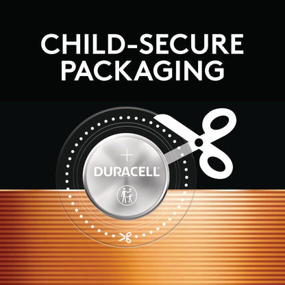 Duracell 2025 Lithium Battery, 4 Count (Pack of 1) Child Safety Features, Lithium Coin Battery for Key Fob, Car Remote, and other devices, CR2025 3 Volt (3V) Cell