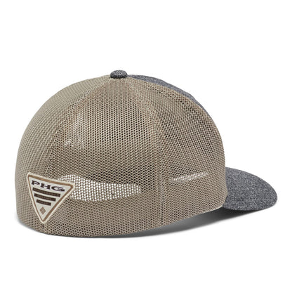 Columbia Unisex PHG Game Flag Mesh Ball Cap-High Crown, Grill Heather/Flax, XX-Large