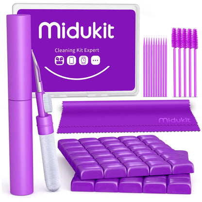 Cleaner Kit for Airpod, Earbud Cleaning Putty, Cleaning Kit Compatible with Airpods iPhone, fits Earbud Phone Ear Wax Dirt, Cleaning with Putty, Cleaning Pen, Microfiber Cleaning Cloth & Brushes