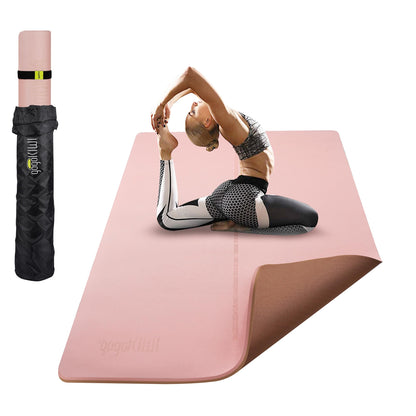 Large Yoga Mat (6'x4') – 1/4" & 1/2" Thick Exercise Mats for Home Workout, Extra Wide Workout Mats for Home Gym, Yoga, Pilates, Stretching, Floor & More